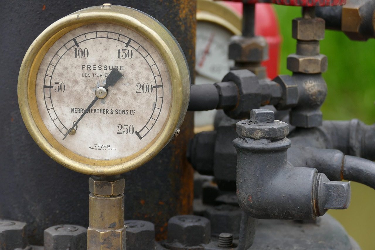 A pressure gauge