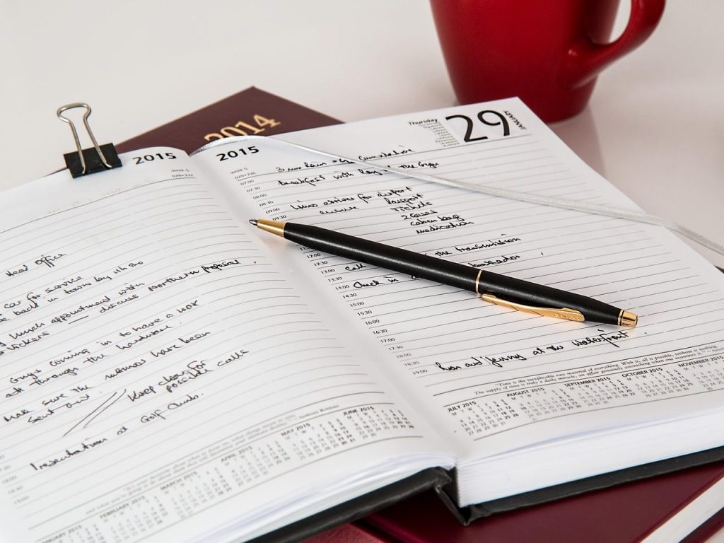A planning diary