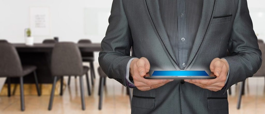 Reviewing figures on a tablet