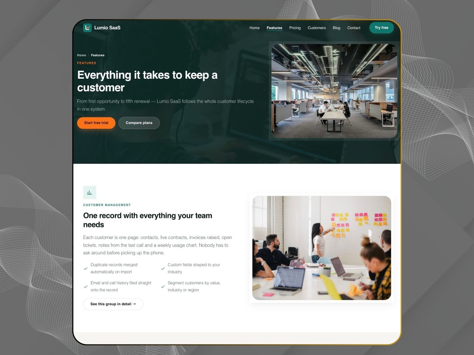 Lumio SaaS template, screenshot 6 of 6