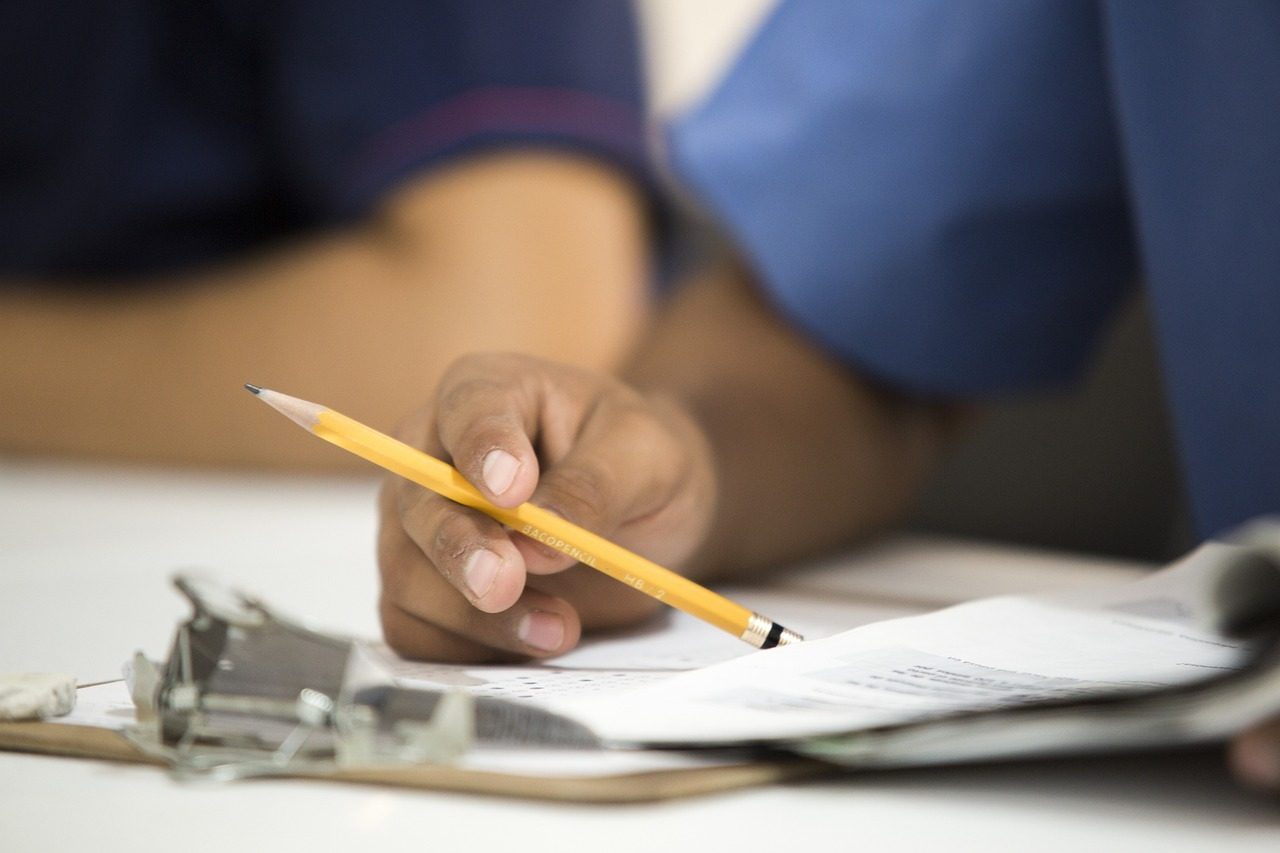 Working down a list with a pencil